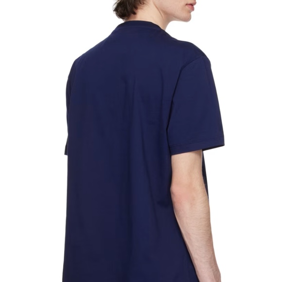 Versace Navy Barocco T-Shirt - Size M - Picture 2 of 6